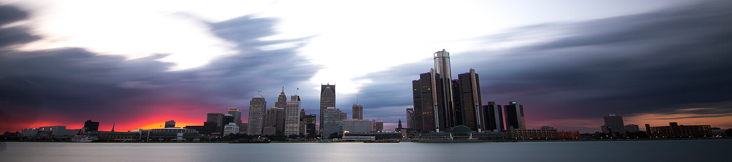 Downtown Detroit Silhouette