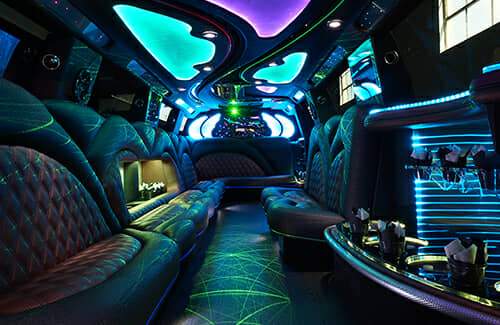 interior of a party bus 