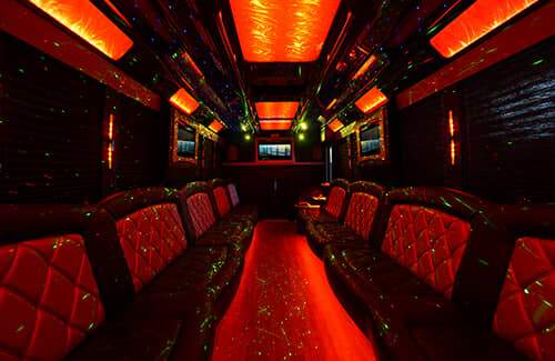 interior of a elegant bus